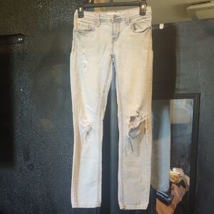 Eunina Blue Skinny Jeans Distressed Style